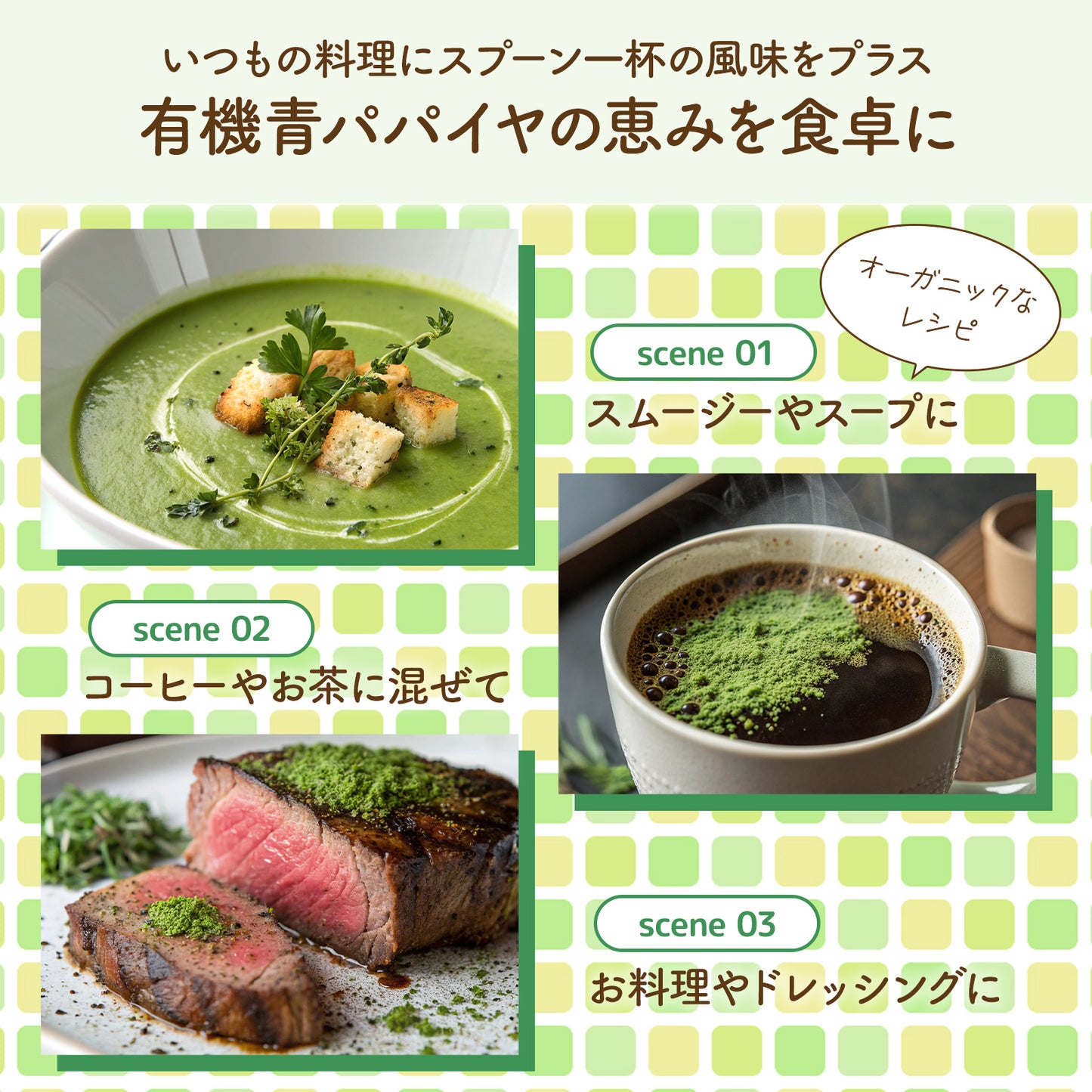 有機青パパイヤ葉パウダー(50g)