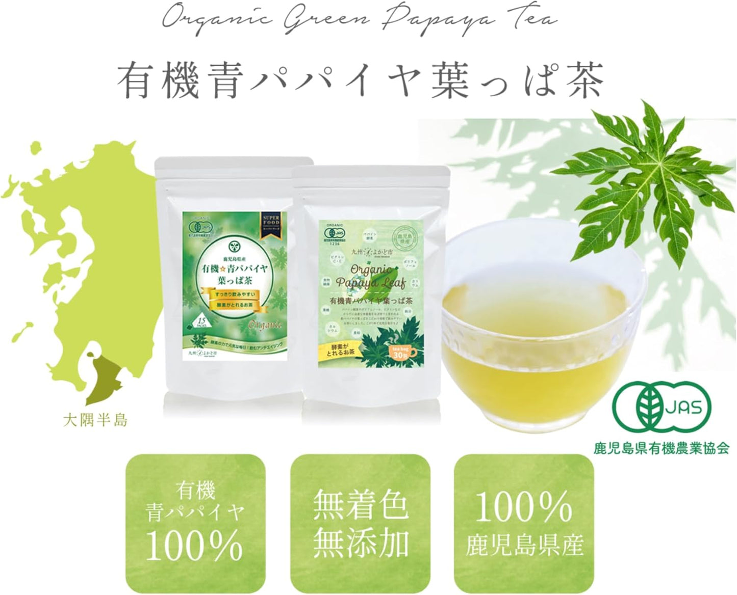 有機青パパイヤ葉っぱ茶(ティーバッグ 1g×30包)
