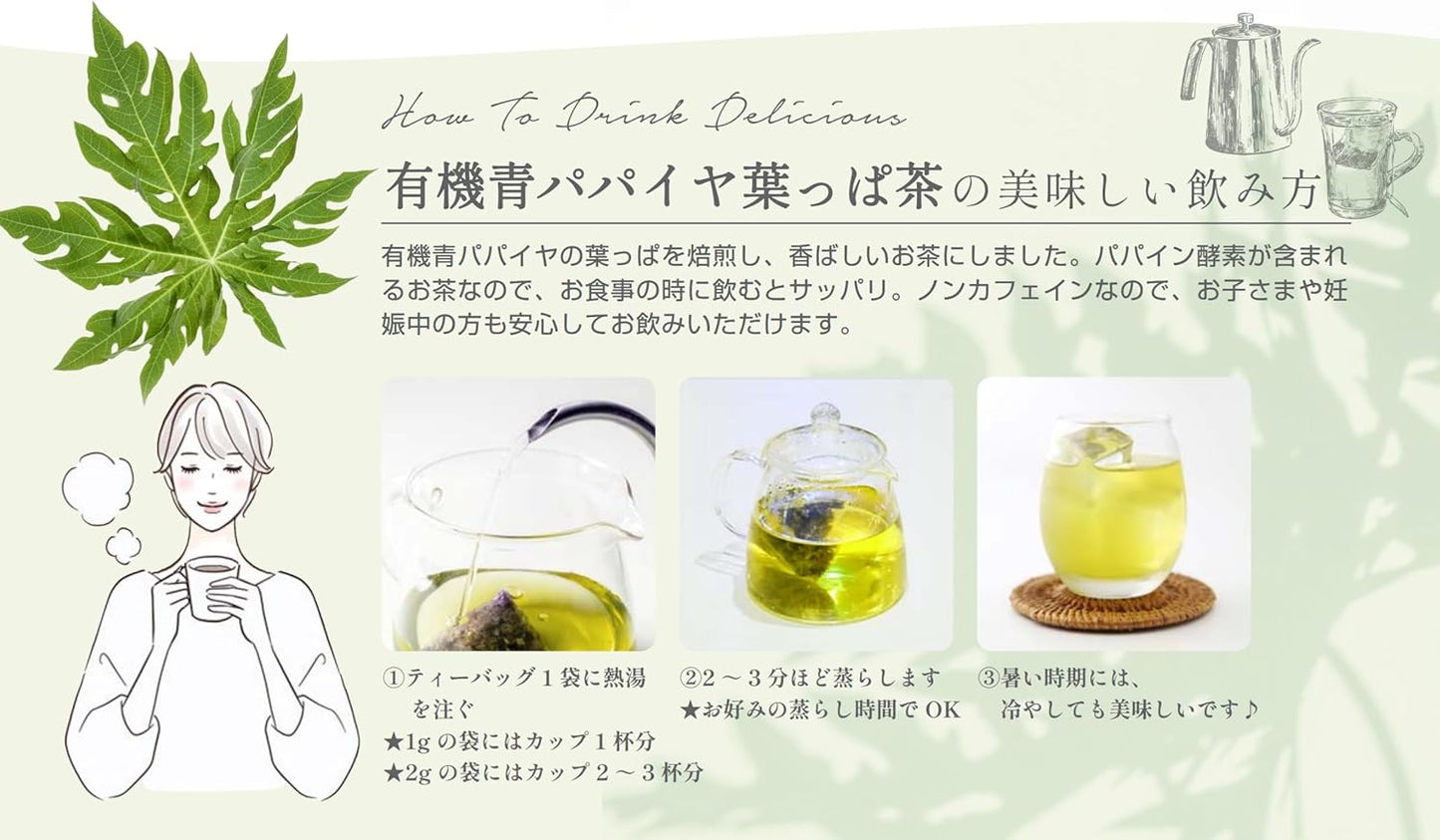 有機青パパイヤ葉っぱ茶(ティーバッグ 2g×15包)